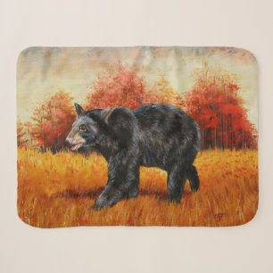 Schwarzer Bär im Herbstwald Sherpadecke