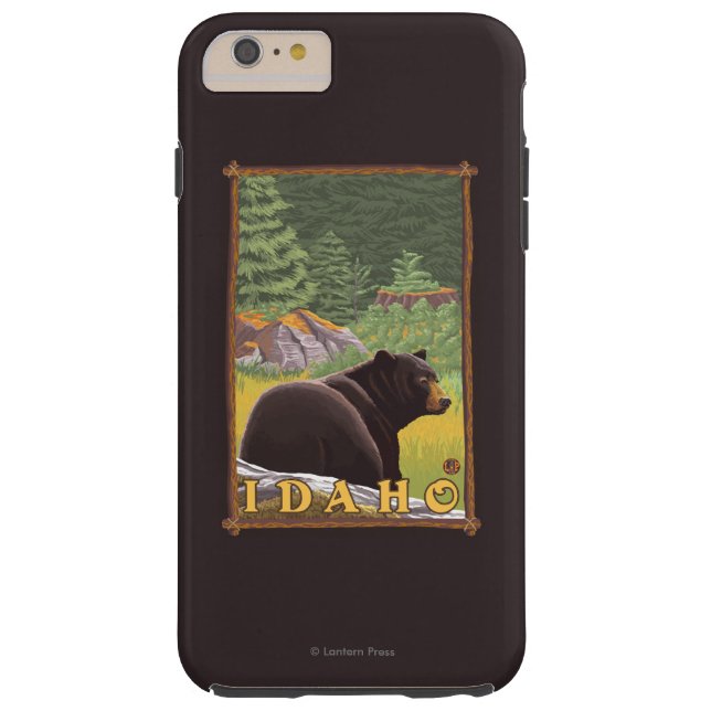 Schwarzer Bär im Wald - Idaho Case-Mate iPhone Hülle (Rückseite)