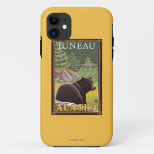 Schwarzer Bär im Wald - Juneau, Alaska title_seo2