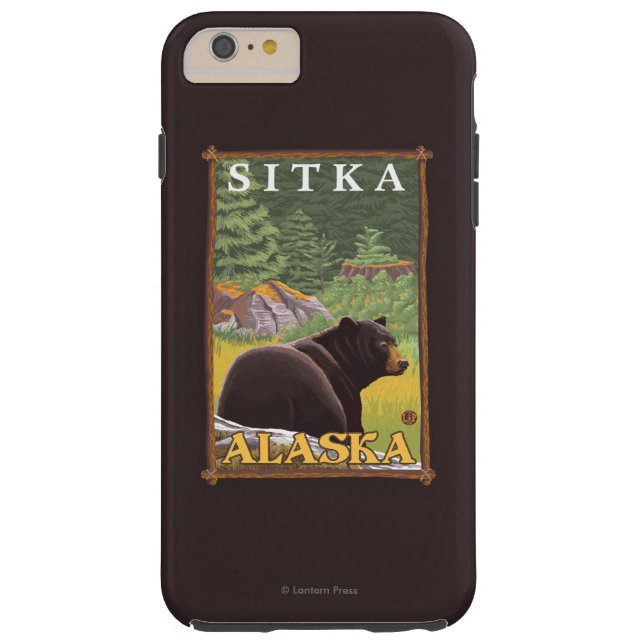 Schwarzer Bär im Wald - Sitka, Alaska Case-Mate iPhone Hülle (Rückseite)