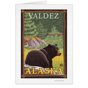 Schwarzer Bär im Wald - Valdez, Alaska