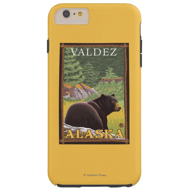Schwarzer Bär im Wald - Valdez, Alaska Case-Mate iPhone Hülle (Rückseite)