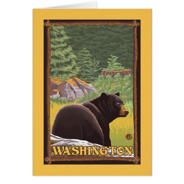 Schwarzer Bär im Wald - Washington (Vorne)