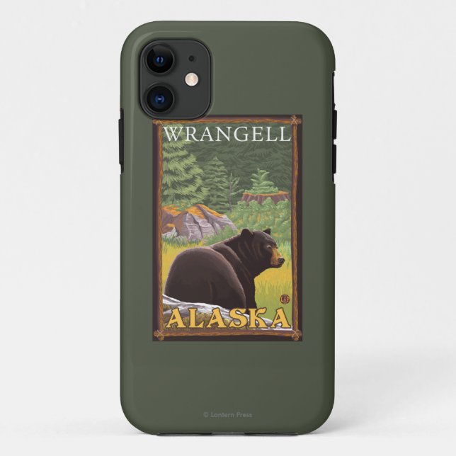 Schwarzer Bär im Wald - Wrangell, Alaska Case-Mate iPhone Hülle (Rückseite)