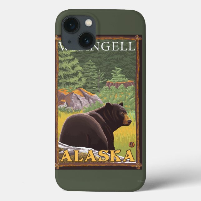 Schwarzer Bär im Wald - Wrangell, Alaska Case-Mate iPhone Hülle (Rückseite)