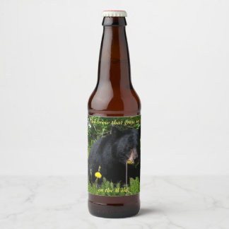 Schwarzer Bär im Wilden Bierflaschenetikett