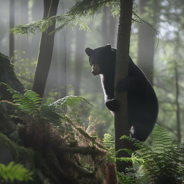 Schwarzer Bär in einem Baum