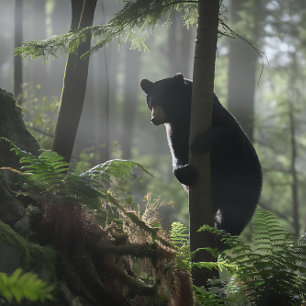 Schwarzer Bär in einem Baum