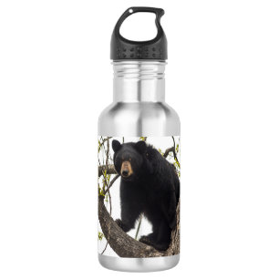 Schwarzer Bär klettern Edelstahlflasche