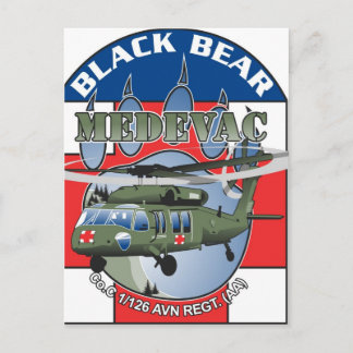 Schwarzer Bär Medivac Postkarte