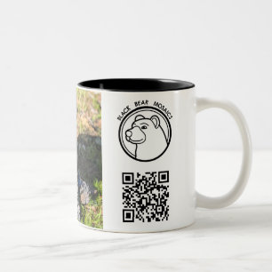 Schwarzer Bär-Mosaik - Knuth-Tasse Zweifarbige Tasse