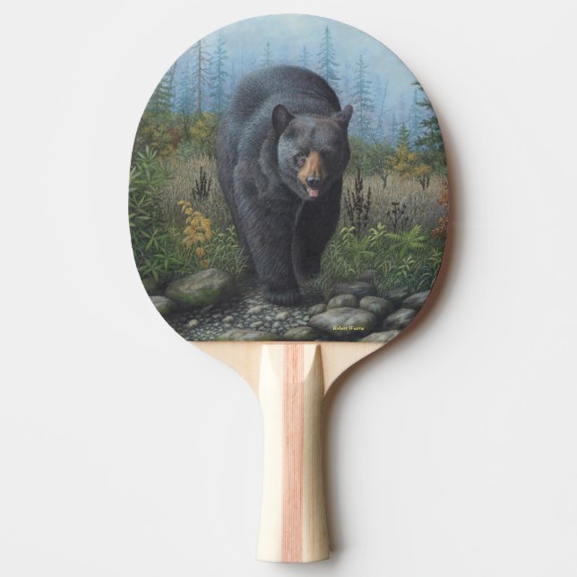 Schwarzer Bär Tischtennis Schläger (Vorderseite)