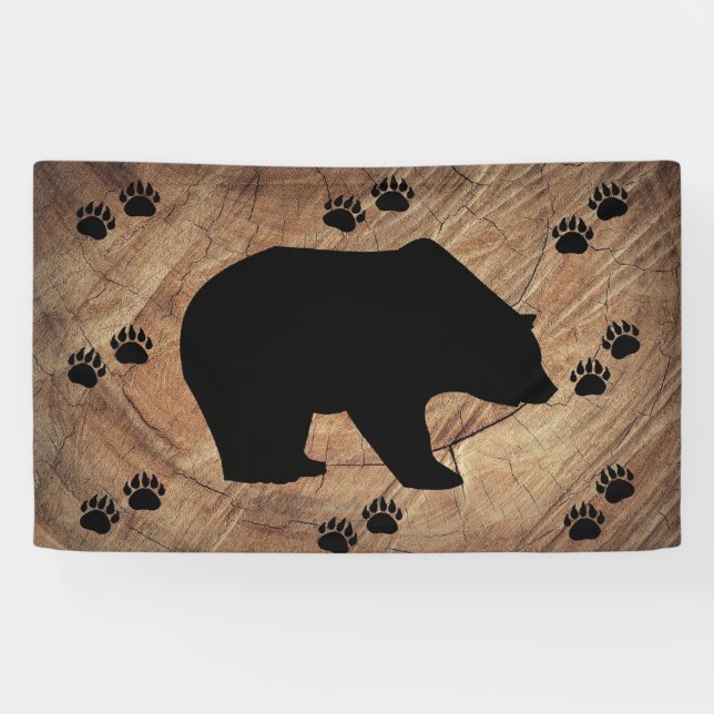 Schwarzer Bär und Bärenpaare Banner (Horizontal)