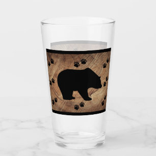 Schwarzer Bär und Bärenpaare Glas