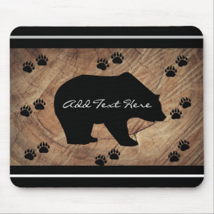 Schwarzer Bär und Bärenpaare Mousepad