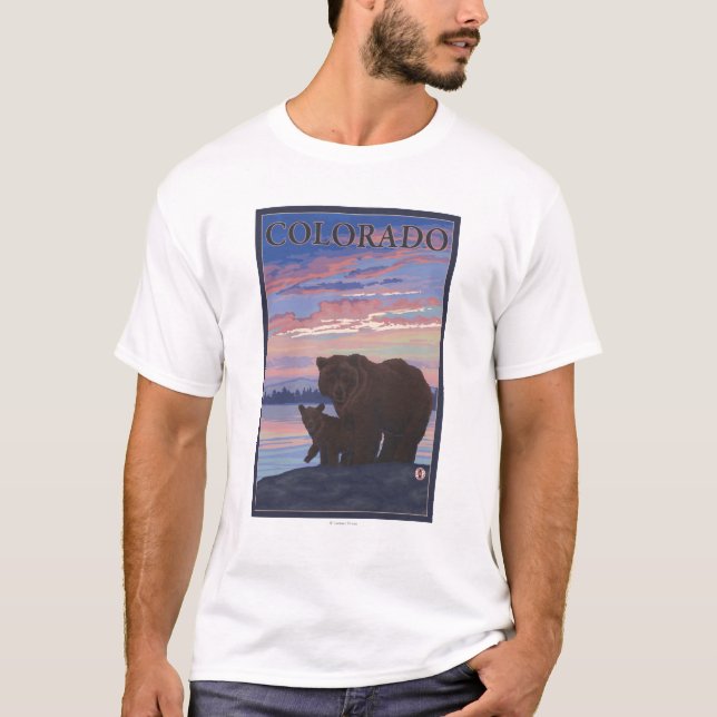 Schwarzer Bär und CubColorado T-Shirt (Vorderseite)