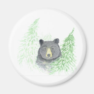 Schwarzer Bär Weihnachten Magnet