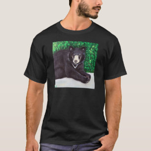 Schwarzer Bärn-Malerei T-Shirt