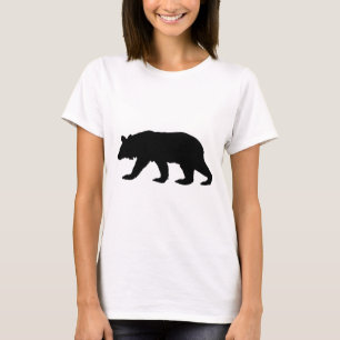 Schwarzer Bärn-Silhouette T-Shirt