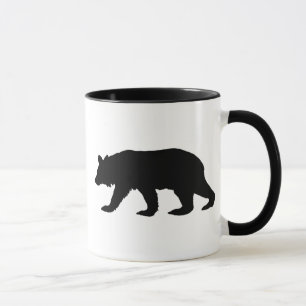 Schwarzer Bärn-Silhouette Tasse