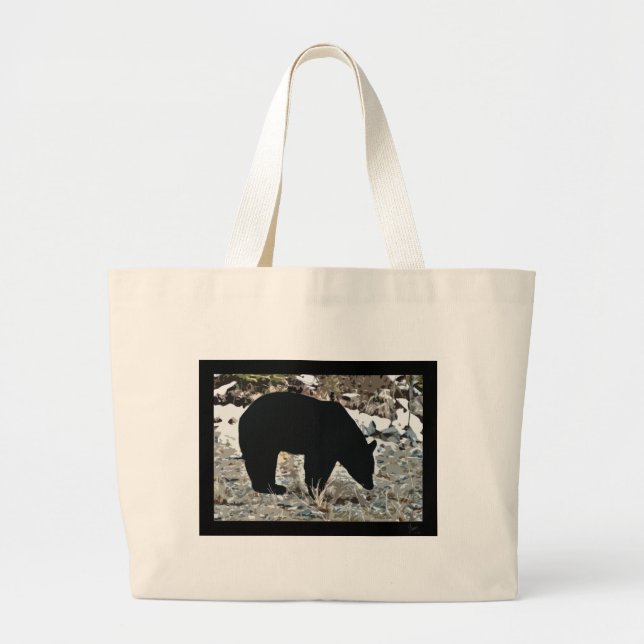 Schwarzer Bärn-Tasche Alaskas Jumbo Stoffbeutel (Vorne)