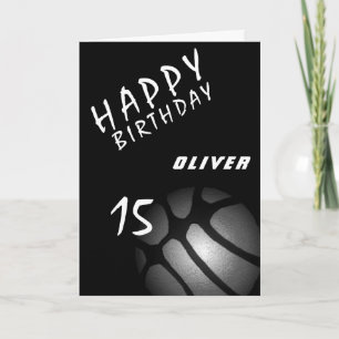 Schwarzer Basketball Sport Jungen Alles Gute zum G Karte