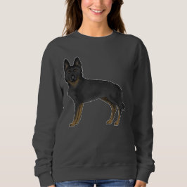 Schwarzer Bi-Color-Deutscher Schäferhund Niedliche Sweatshirt