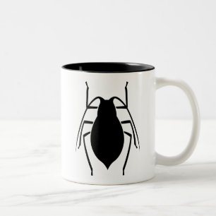 Schwarzer Blattlaus-Insekten-Druck Zweifarbige Tasse