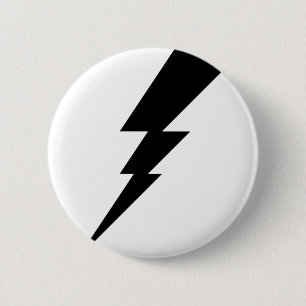 Schwarzer Blitz-Blitz Button