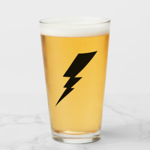 Schwarzer Blitz-Blitz Glas
