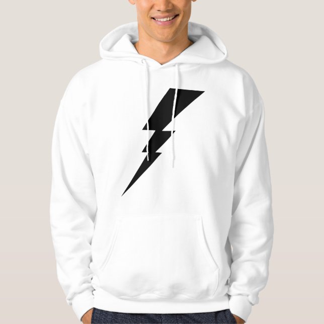 Schwarzer Blitz Bolzen Männer Hoodie (Vorderseite)