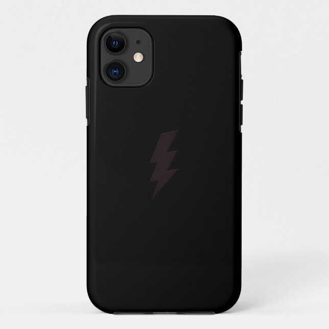 schwarzer Blitzbolzen iphone Kasten Case-Mate iPhone Hülle (Rückseite)
