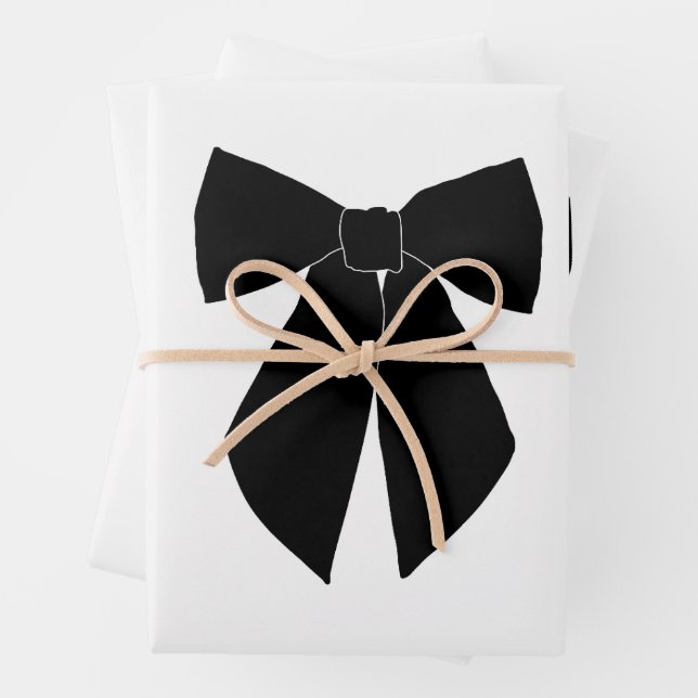 Schwarzer Bogen Geschenkpapier Set (Beispiel)