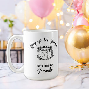 Schwarzer Bow, der sie zwanzig zum 30. Geburtstag  Kaffeetasse