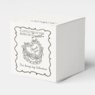 Schwarzer Bow Retro Herz Coquette Cake Valentine Geschenkschachtel