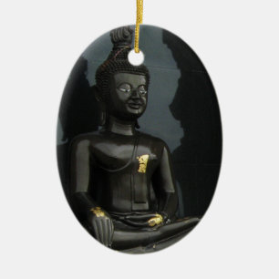 Schwarzer Buddha ... Nong Khai, Isaan, Thailand Keramikornament