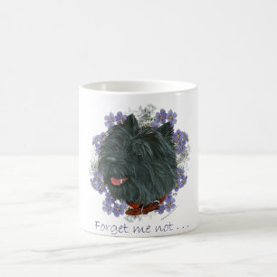 Schwarzer Cairn Terrier Vergissmeinnicht Kaffeetasse