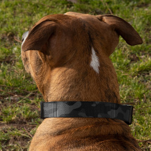 Schwarzer Camouflage-Muster-Hund Haustierhalsband