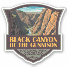 Schwarzer Canyon Der Nationalpark Gunnison Aufkleber