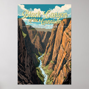 Schwarzer Canyon Der Nationalpark Gunnison Poster