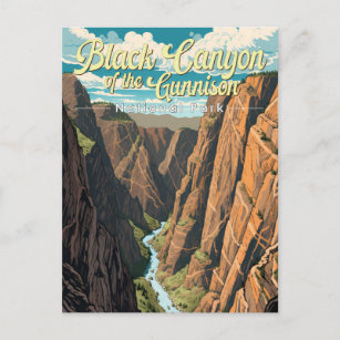 Schwarzer Canyon Der Nationalpark Gunnison Postkarte