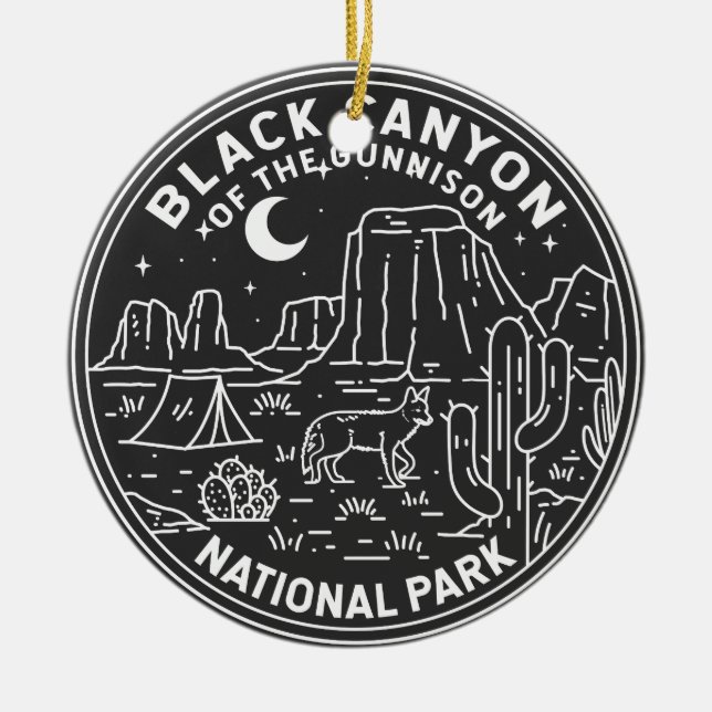 Schwarzer Canyon des Gunnison-Nationalparks Keramik Ornament (Vorne)