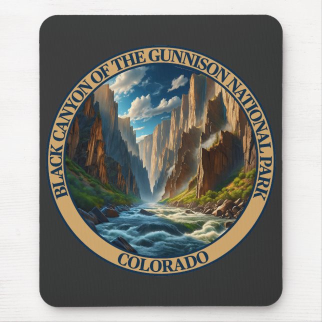 Schwarzer Canyon des Gunnison-Nationalparks Mousepad (Vorne)