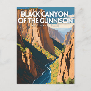 Schwarzer Canyon des Gunnison Nationalparks Tradit Postkarte