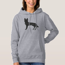 Schwarzer Cartoon GSD Dog Zeichnend