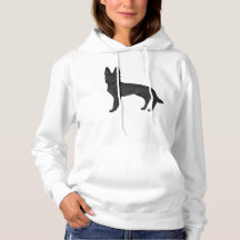 Schwarzer Cartoon GSD Dog Zeichnend
