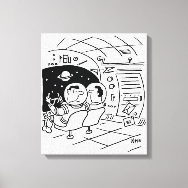 Schwarzer Cartoon Kunst, Dichtung und Musik Leinwanddruck (Vorderseite)