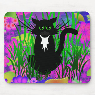 SCHWARZER CAT-MAUSUNTERLAGE MOUSEPAD