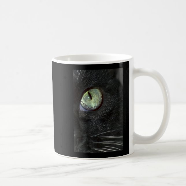SCHWARZER CAT-SEHEN KAFFEETASSE (Rechts)
