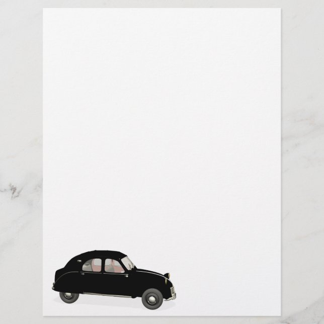 Schwarzer Citroen 2CV (Vorderseite)